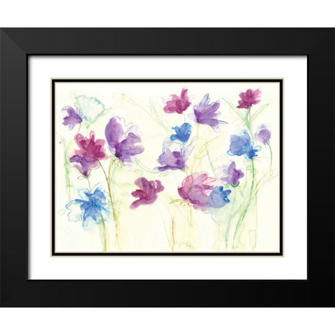 Spring Garden VII Black Modern Wood Framed Art Print with Double Matting by Adkin, Arielle