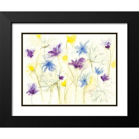 Spring Garden VIII Black Modern Wood Framed Art Print with Double Matting by Adkin, Arielle