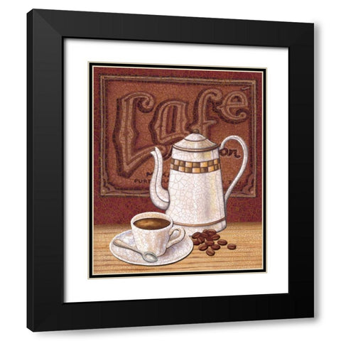 Cafe Mundo II Black Modern Wood Framed Art Print with Double Matting by Audrey, Charlene