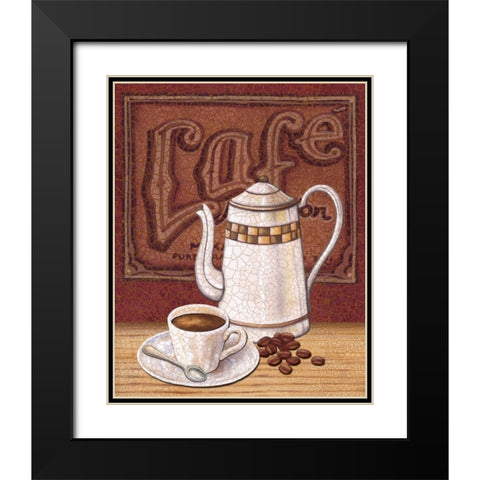 Cafe Mundo II Black Modern Wood Framed Art Print with Double Matting by Audrey, Charlene