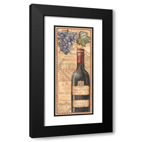 Vineyards - Red Black Modern Wood Framed Art Print with Double Matting by Audrey, Charlene