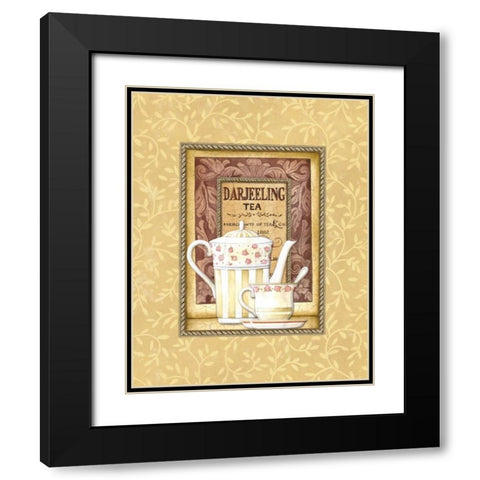 Darjeeling Tea Black Modern Wood Framed Art Print with Double Matting by Audrey, Charlene