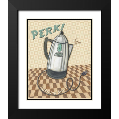 Nifty Fifties - Perk Black Modern Wood Framed Art Print with Double Matting by Audrey, Charlene