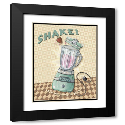 Nifty Fifties - Shake Black Modern Wood Framed Art Print with Double Matting by Audrey, Charlene