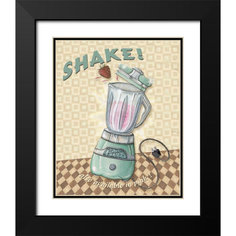Nifty Fifties - Shake Black Modern Wood Framed Art Print with Double Matting by Audrey, Charlene