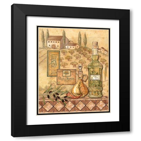 Flavors of Tuscany I Black Modern Wood Framed Art Print with Double Matting by Audrey, Charlene