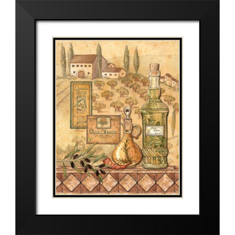Flavors of Tuscany I Black Modern Wood Framed Art Print with Double Matting by Audrey, Charlene