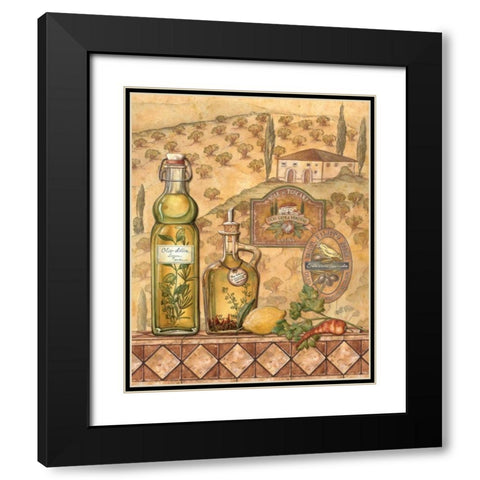 Flavors of Tuscany II Black Modern Wood Framed Art Print with Double Matting by Audrey, Charlene