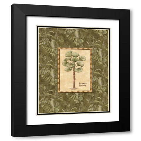 Vintage Palm I Black Modern Wood Framed Art Print with Double Matting by Audrey, Charlene