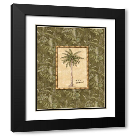 Vintage Palm III Black Modern Wood Framed Art Print with Double Matting by Audrey, Charlene