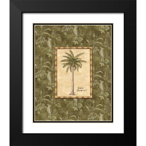 Vintage Palm III Black Modern Wood Framed Art Print with Double Matting by Audrey, Charlene