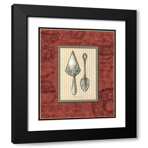 Trowel Black Modern Wood Framed Art Print with Double Matting by Audrey, Charlene