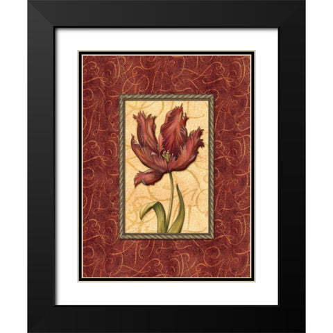 Red Passion III Black Modern Wood Framed Art Print with Double Matting by Audrey, Charlene