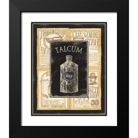 Grooming Talcum Black Modern Wood Framed Art Print with Double Matting by Audrey, Charlene