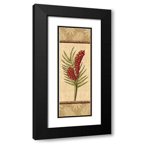 Fleurs Exotiques I Black Modern Wood Framed Art Print with Double Matting by Audrey, Charlene