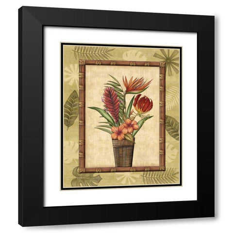 Paradisio Bouquet II Black Modern Wood Framed Art Print with Double Matting by Audrey, Charlene