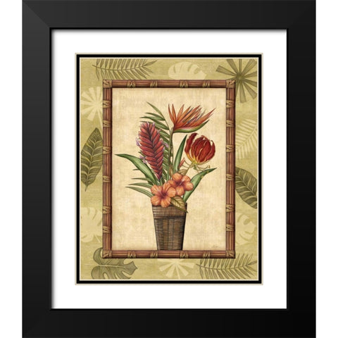 Paradisio Bouquet II Black Modern Wood Framed Art Print with Double Matting by Audrey, Charlene