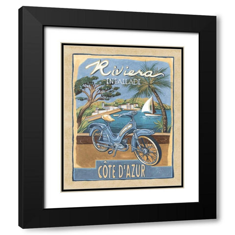 Riviera Black Modern Wood Framed Art Print with Double Matting by Audrey, Charlene