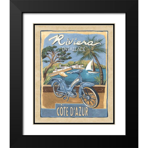 Riviera Black Modern Wood Framed Art Print with Double Matting by Audrey, Charlene