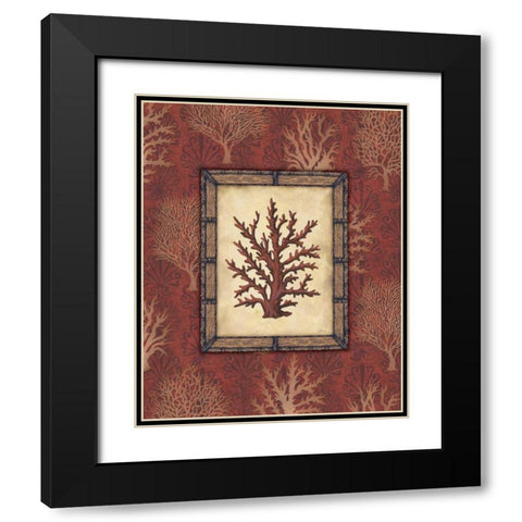 Red Coral II Black Modern Wood Framed Art Print with Double Matting by Audrey, Charlene