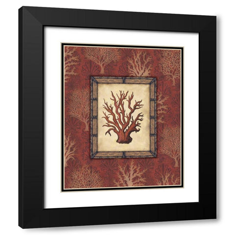Red Coral III Black Modern Wood Framed Art Print with Double Matting by Audrey, Charlene