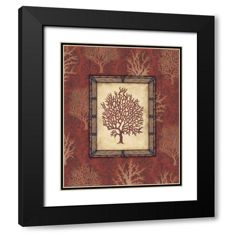 Red Coral IV Black Modern Wood Framed Art Print with Double Matting by Audrey, Charlene