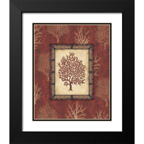 Red Coral IV Black Modern Wood Framed Art Print with Double Matting by Audrey, Charlene
