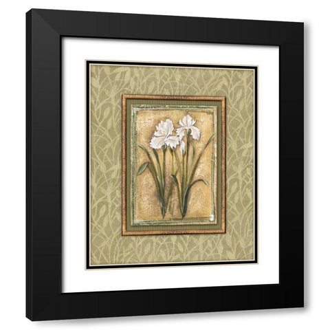 Peaceful Flowers I Black Modern Wood Framed Art Print with Double Matting by Audrey, Charlene