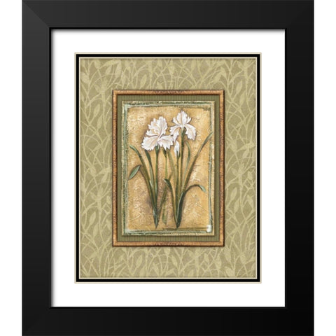 Peaceful Flowers I Black Modern Wood Framed Art Print with Double Matting by Audrey, Charlene