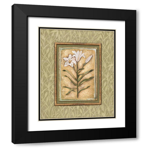 Peaceful Flowers II Black Modern Wood Framed Art Print with Double Matting by Audrey, Charlene