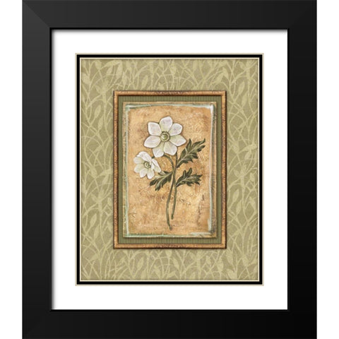Peaceful Flowers III Black Modern Wood Framed Art Print with Double Matting by Audrey, Charlene