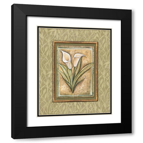 Peaceful Flowers IV Black Modern Wood Framed Art Print with Double Matting by Audrey, Charlene