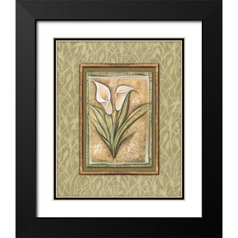 Peaceful Flowers IV Black Modern Wood Framed Art Print with Double Matting by Audrey, Charlene