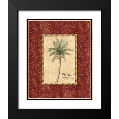 Red Passion Palm I Black Modern Wood Framed Art Print with Double Matting by Audrey, Charlene
