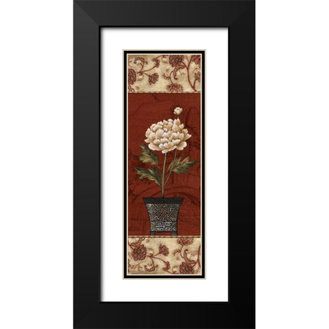 Geisha Garden I Black Modern Wood Framed Art Print with Double Matting by Audrey, Charlene