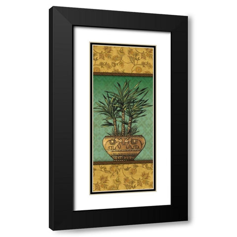 Tropical Plants I Black Modern Wood Framed Art Print with Double Matting by Audrey, Charlene