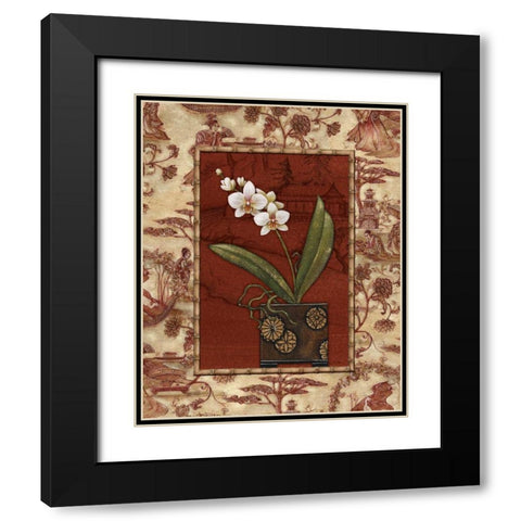 Osaca Floral II Black Modern Wood Framed Art Print with Double Matting by Audrey, Charlene