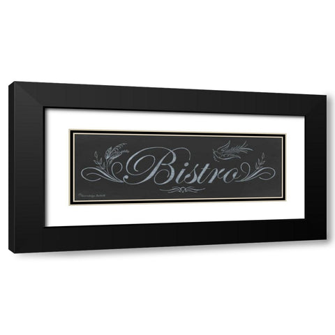 Bistro Chalkboard Black Modern Wood Framed Art Print with Double Matting by Babbitt, Gwendolyn