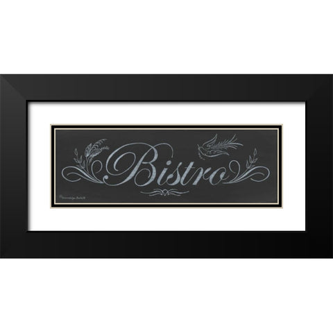 Bistro Chalkboard Black Modern Wood Framed Art Print with Double Matting by Babbitt, Gwendolyn