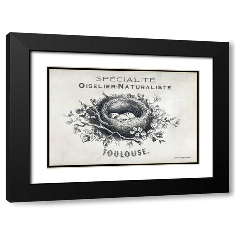 French Bird Nest II Black Modern Wood Framed Art Print with Double Matting by Babbitt, Gwendolyn