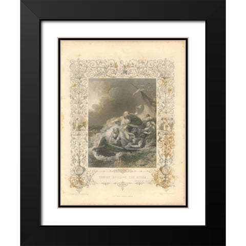 Faith Engraving II Black Modern Wood Framed Art Print with Double Matting by Babbitt, Gwendolyn