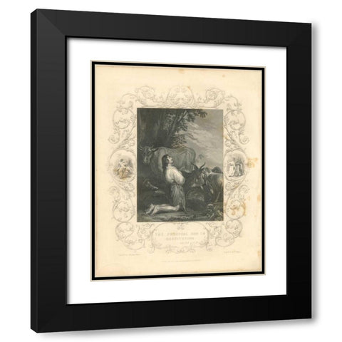Faith Engraving III Black Modern Wood Framed Art Print with Double Matting by Babbitt, Gwendolyn