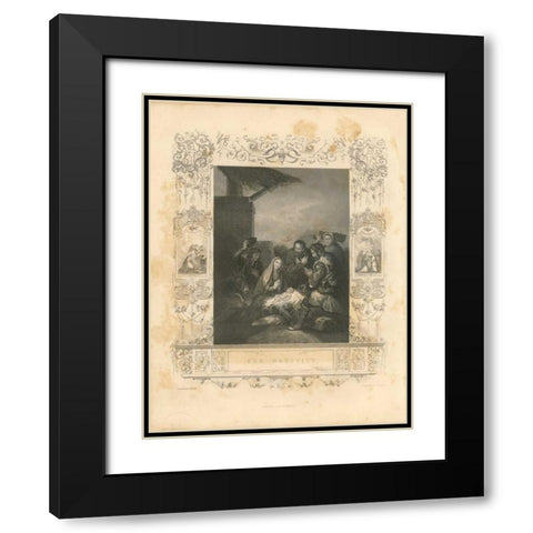 Faith Engraving IV Black Modern Wood Framed Art Print with Double Matting by Babbitt, Gwendolyn