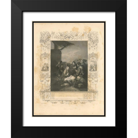 Faith Engraving IV Black Modern Wood Framed Art Print with Double Matting by Babbitt, Gwendolyn