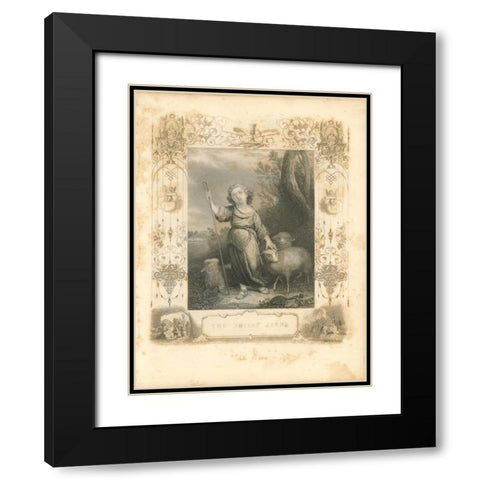 Faith Engraving V Black Modern Wood Framed Art Print with Double Matting by Babbitt, Gwendolyn
