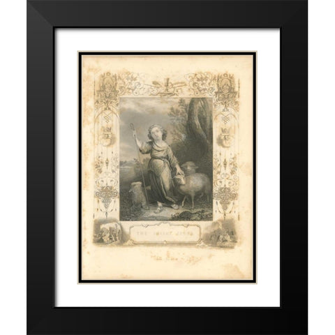 Faith Engraving V Black Modern Wood Framed Art Print with Double Matting by Babbitt, Gwendolyn