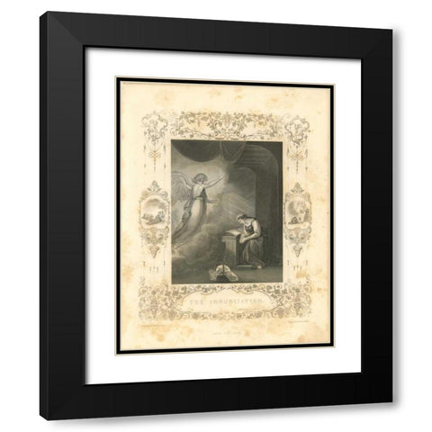 Faith Engraving VI Black Modern Wood Framed Art Print with Double Matting by Babbitt, Gwendolyn