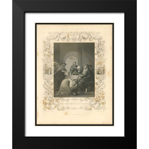 Faith Engraving VII Black Modern Wood Framed Art Print with Double Matting by Babbitt, Gwendolyn