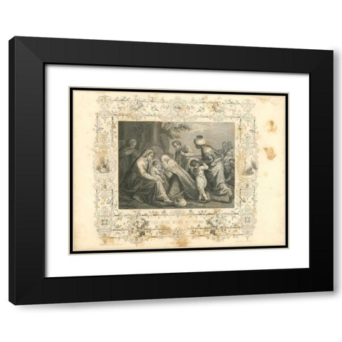 Faith Engraving VIII Black Modern Wood Framed Art Print with Double Matting by Babbitt, Gwendolyn