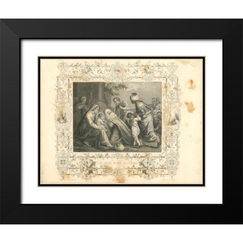 Faith Engraving VIII Black Modern Wood Framed Art Print with Double Matting by Babbitt, Gwendolyn